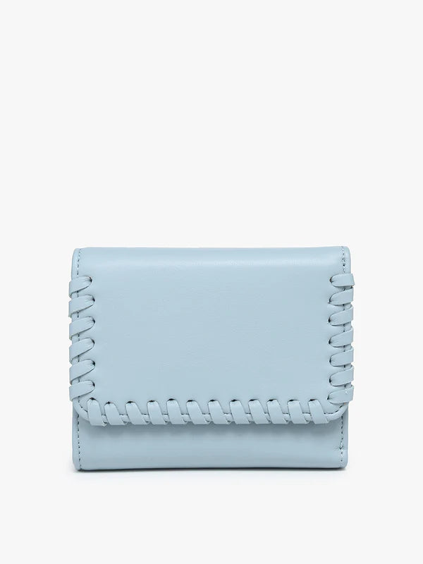 WL2352 Logan Whipstitch Wallet in DUSTY BLUE