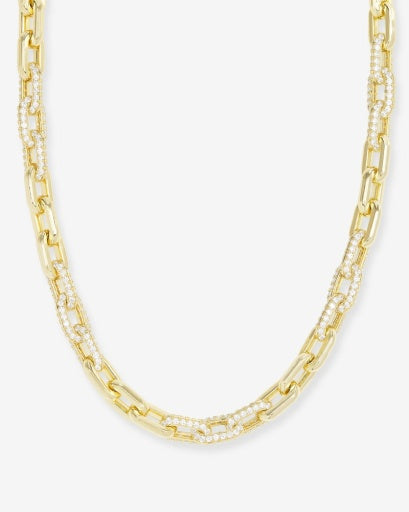 Frankie Pavè Chain Necklace 18'