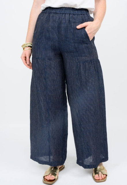 WIDE LEG STRIPED PANT