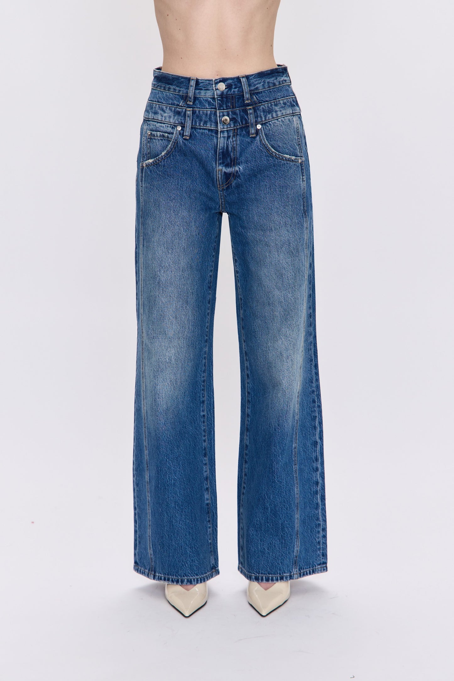 CALEB HIGH RISE RELAXED STACKED WAIST