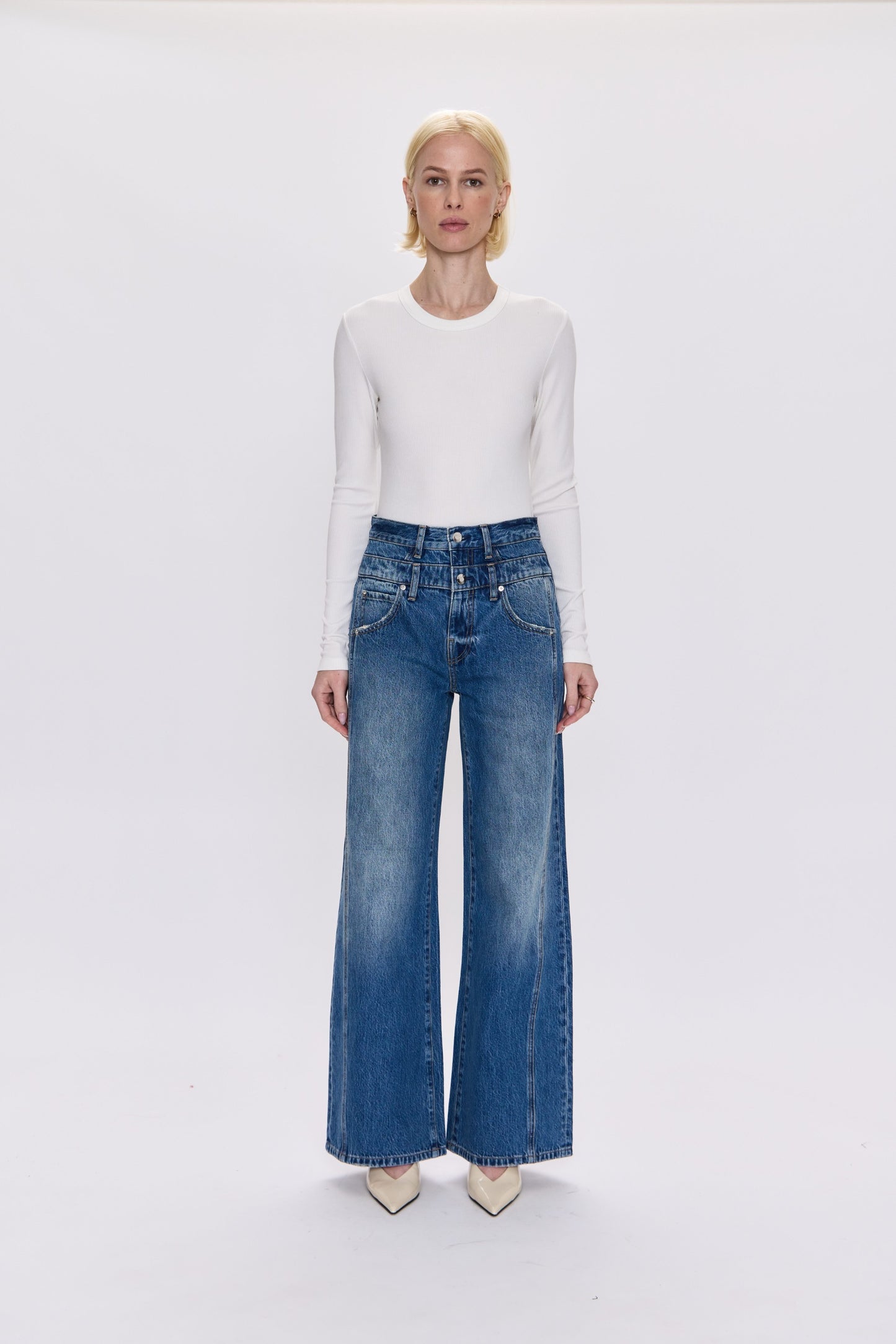 CALEB HIGH RISE RELAXED STACKED WAIST