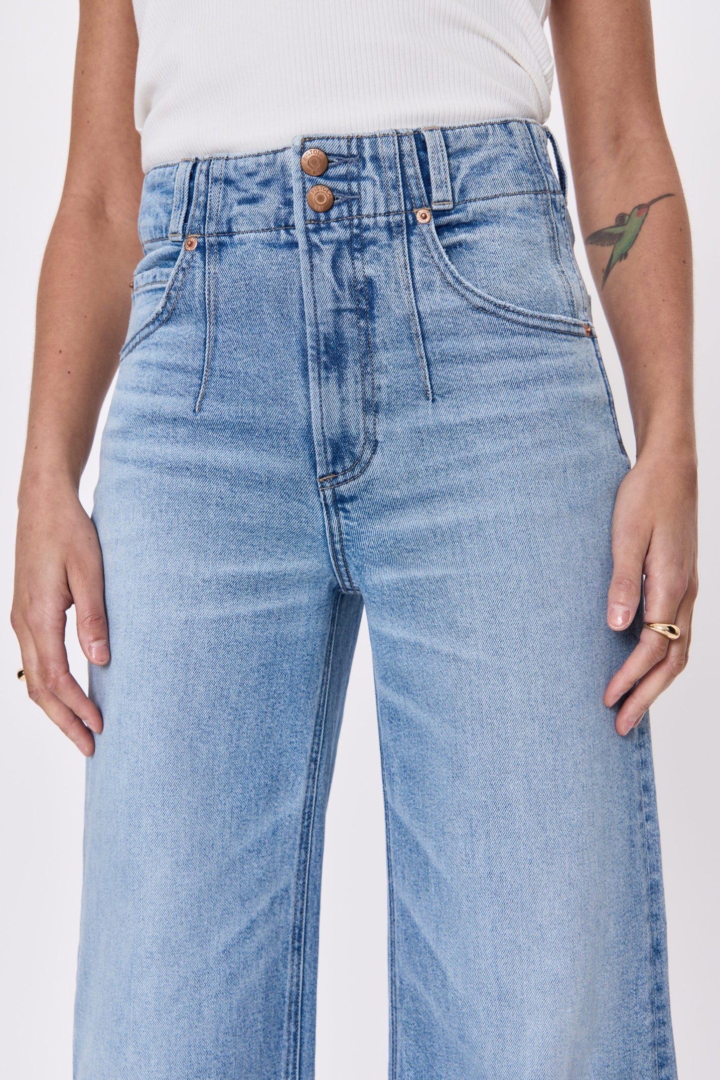 Lana Dbl Button High Rise Ultra Wide Leg