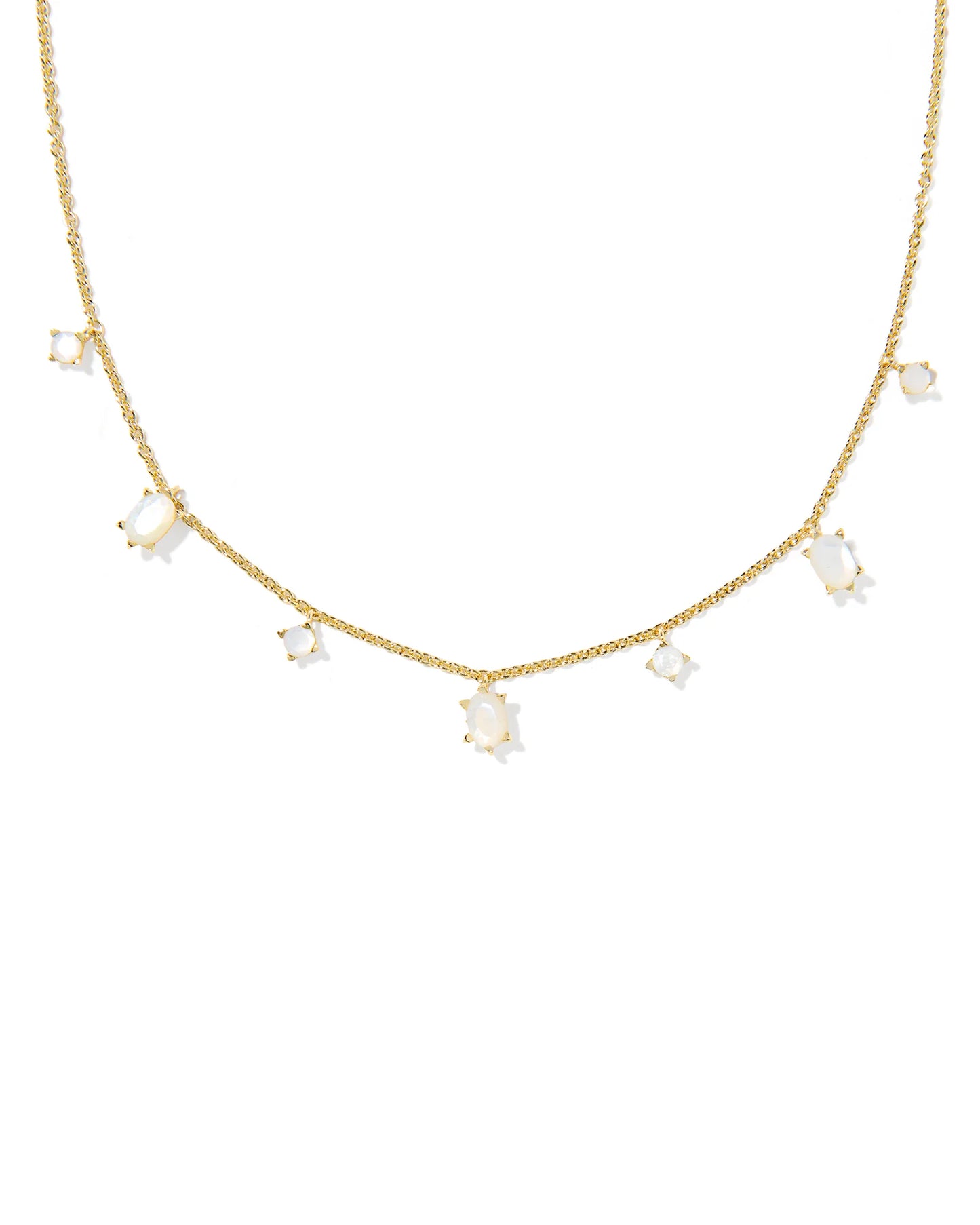 CAILIN DELICATE STRAND NECKLACE GOLD IVORY MOTHER OF PEARL