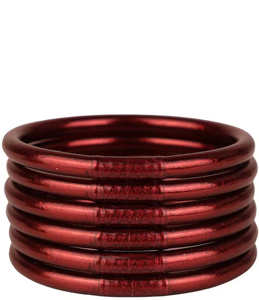 Merlot All Weather Bangles® (Set of 6) - Serenity Prayer X Large