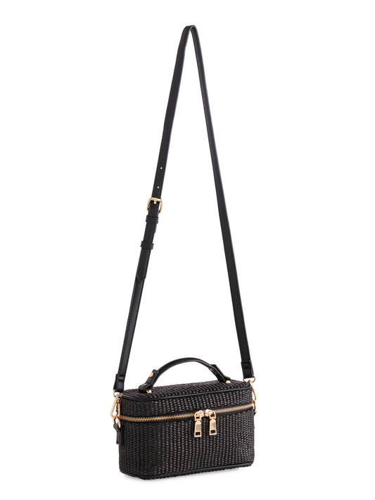 JOSEPHINE BOXY TOP HANDLE SHOULDER BAG, BLACK