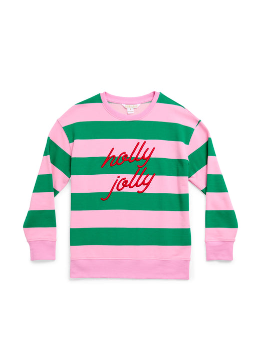 Holly Jolly Striped Classic Sweatshirt