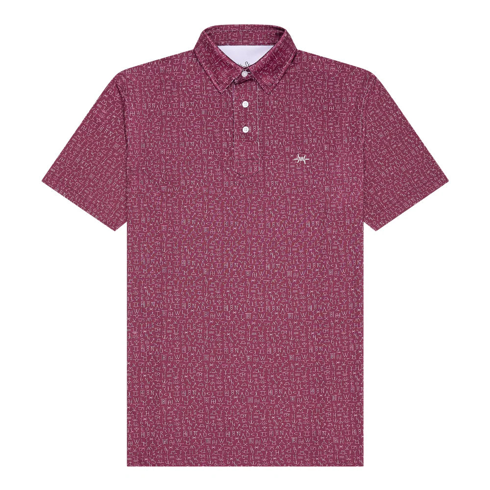 CHISHOLM TRADITIONS POLO MAROON L