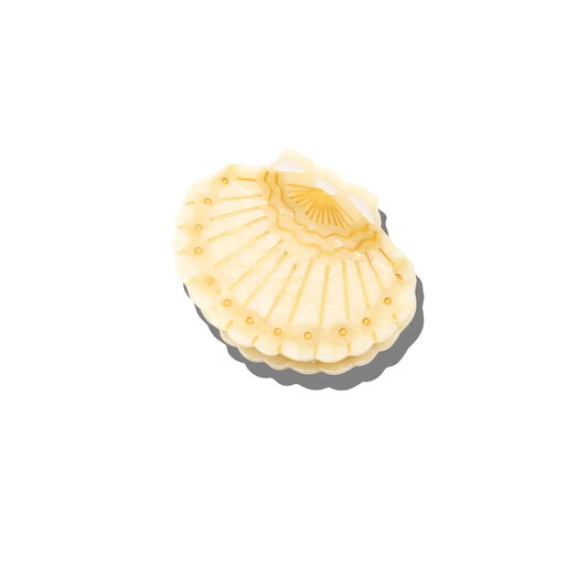 Hand-painted Scallop Seashell Claw Hair Clip