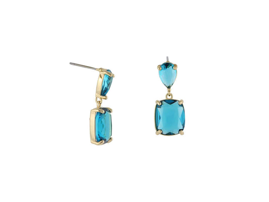 Blue Anais Allure Stone Cut Luxe Earrings