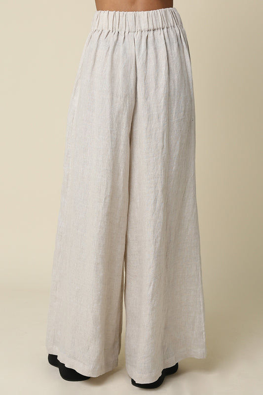 Jerri Linen Wide-leg Pants