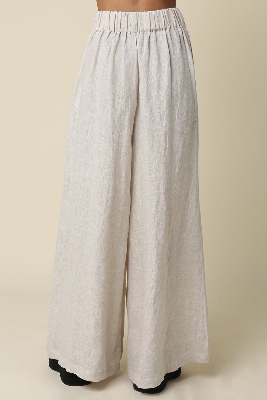 Jerri Linen Wide-leg Pants