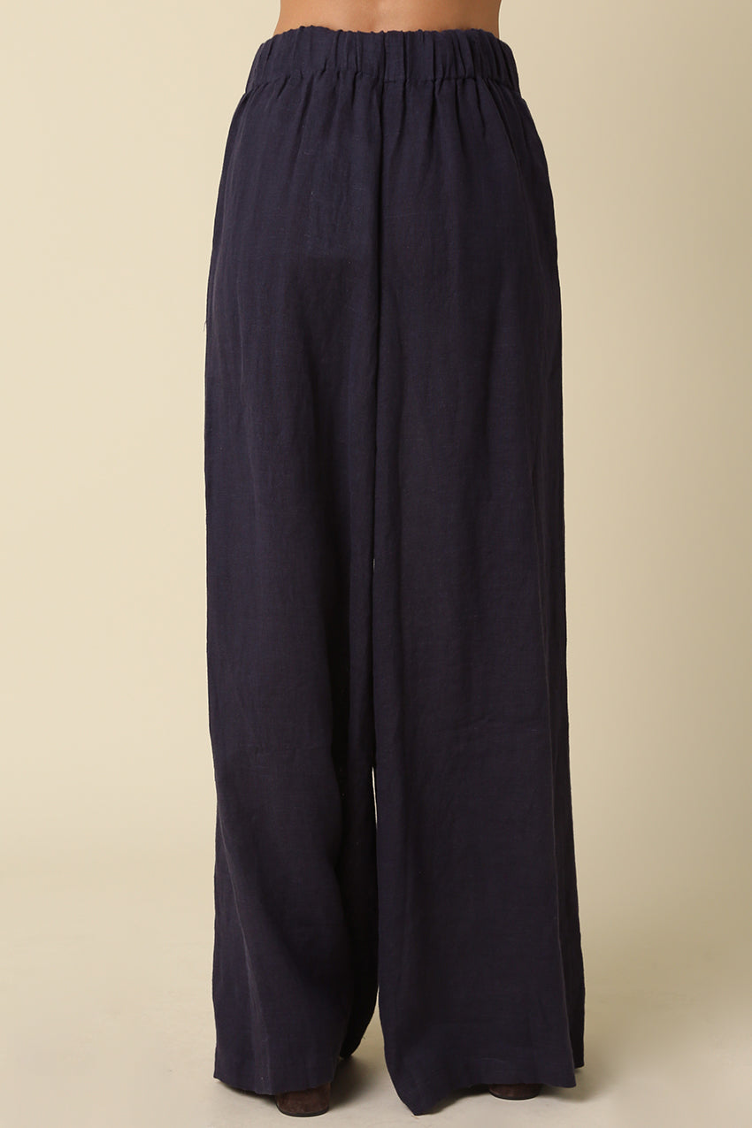 Jerri Linen Wide-leg Pants