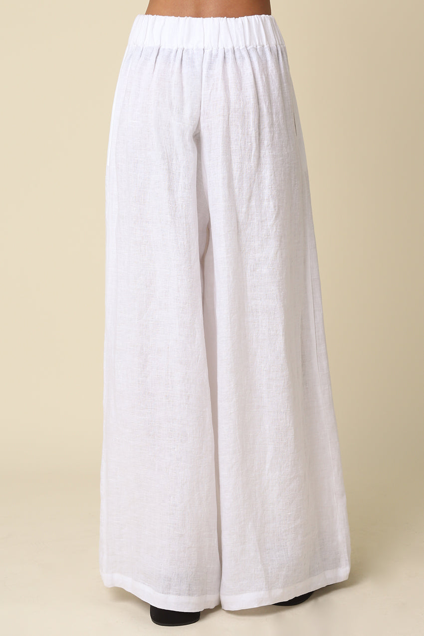 Jerri Linen Wide-leg Pants