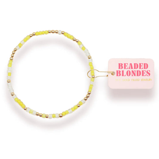 Butter Yellow Sprinkle Bracelet Standard 6.75 inch