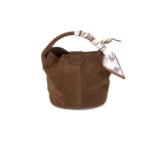 SMALL SUEDE BUCKET BAG