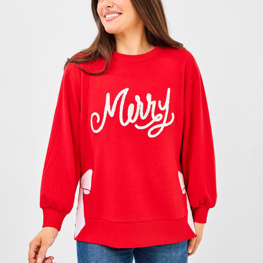 Lakelyn Merry Bow Sweatshirt