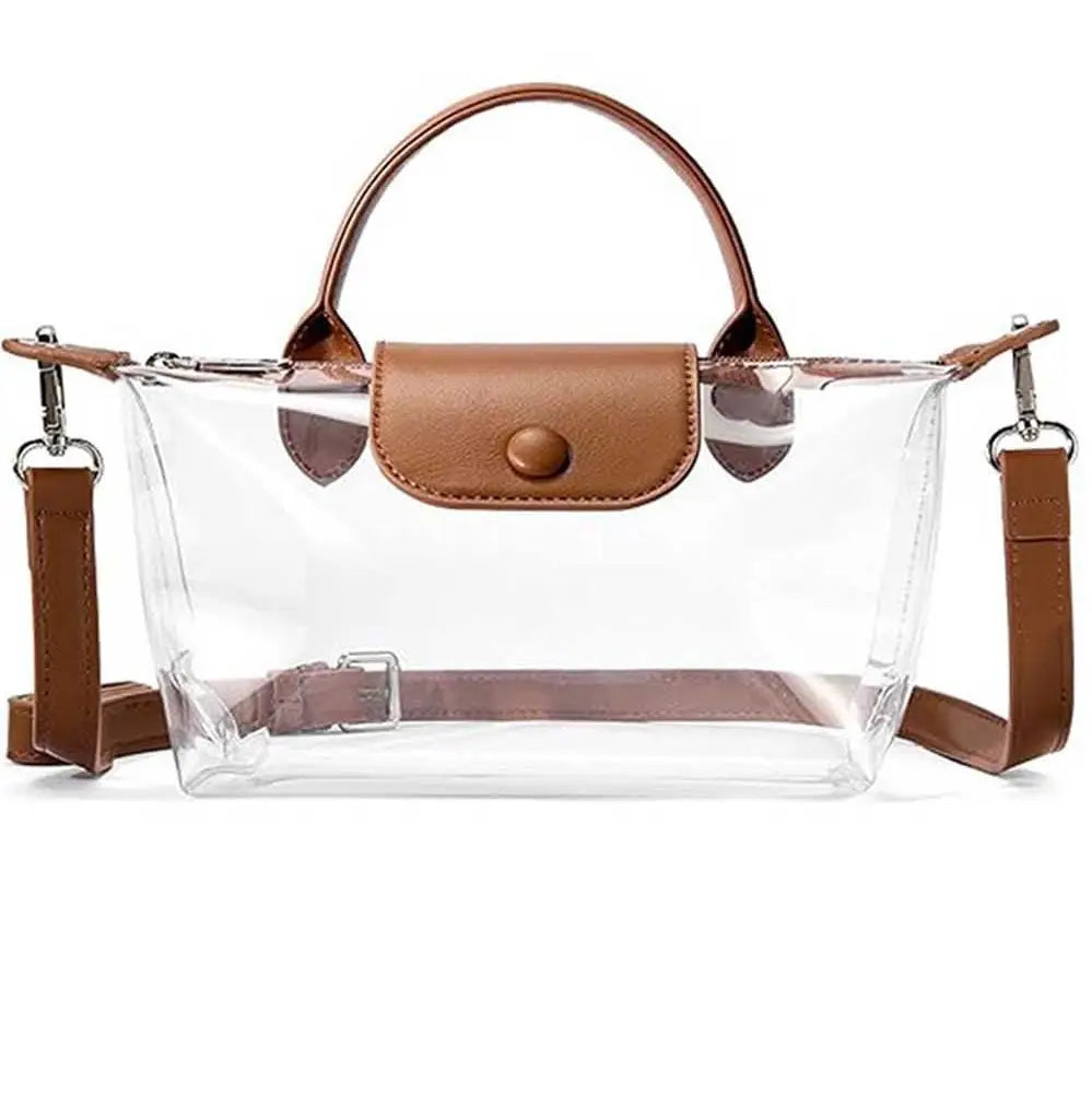 Ladies Transparent Jelly Pvc Crossbody Handbag