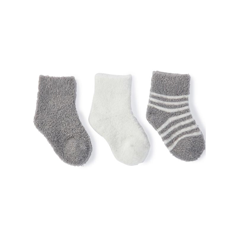 CCL Infant Socks 3-packPEWTER-PEARL