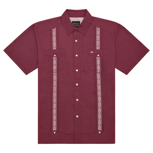 GUAYABERA LIBRE SOLID MAROON XL