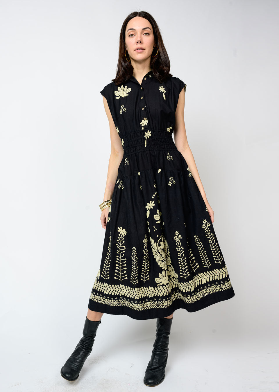 BORDERING FLOWERS DRESS