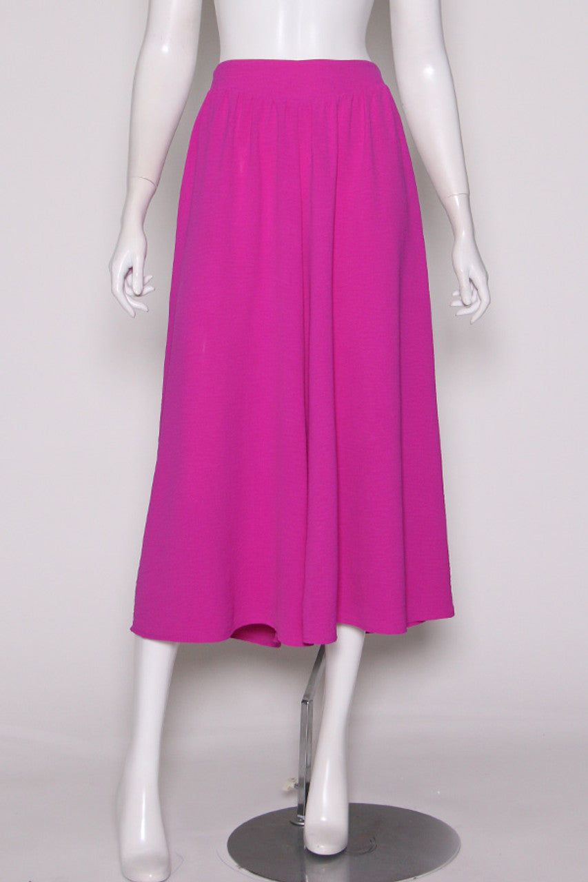 Matte Crepe Wide Leg Midi Pants