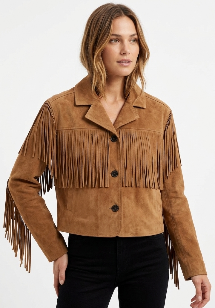 SUEDE CROPPED BLAZER