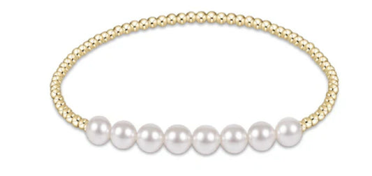 Classic Gold Beaded Bliss 2.5mm Bead Bracelet - 5mm Pearl