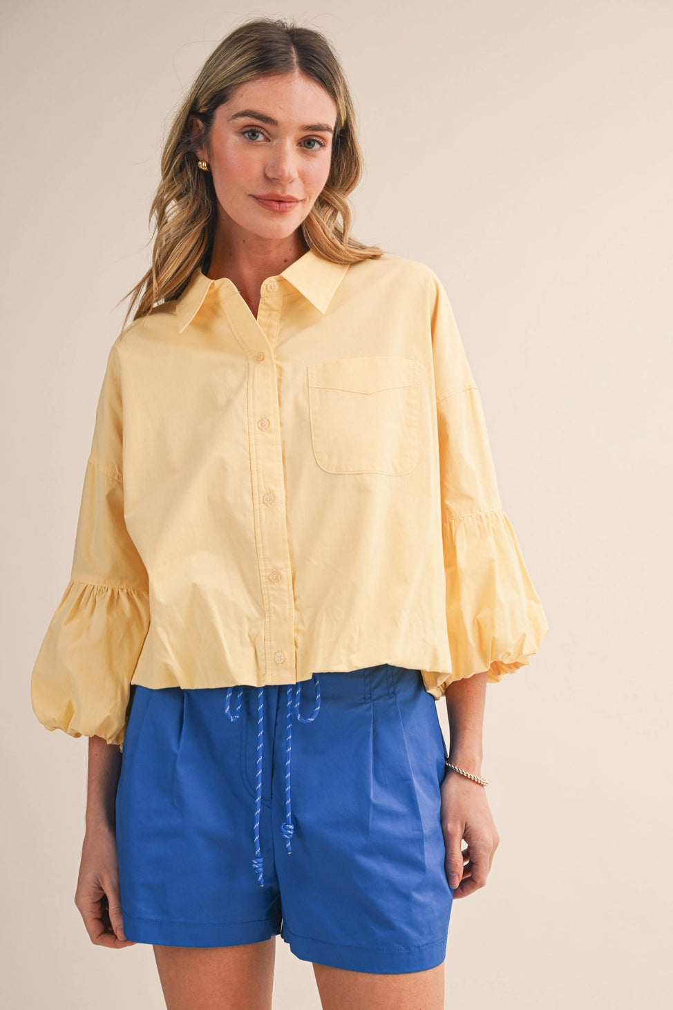 COLLARED NECK BUTTON SHIRT