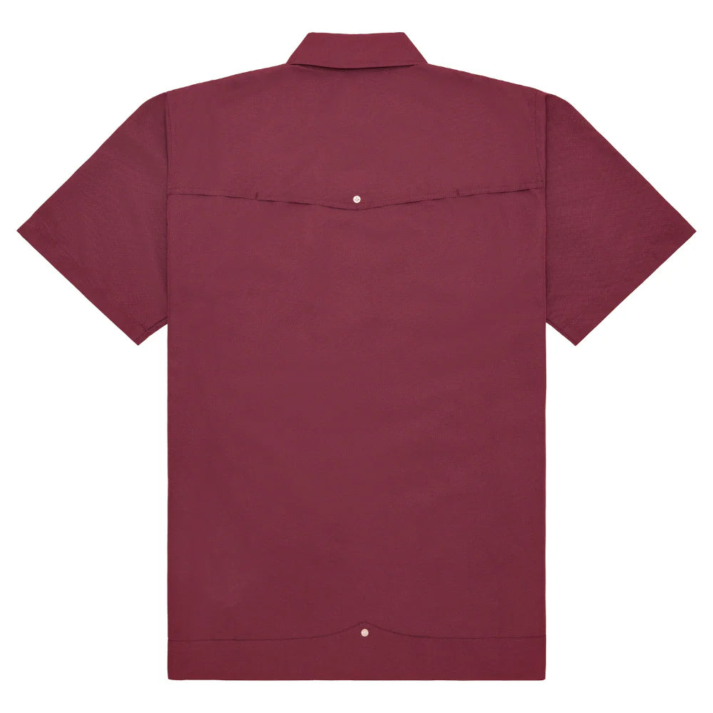 GUAYABERA LIBRE SOLID MAROON 3XL