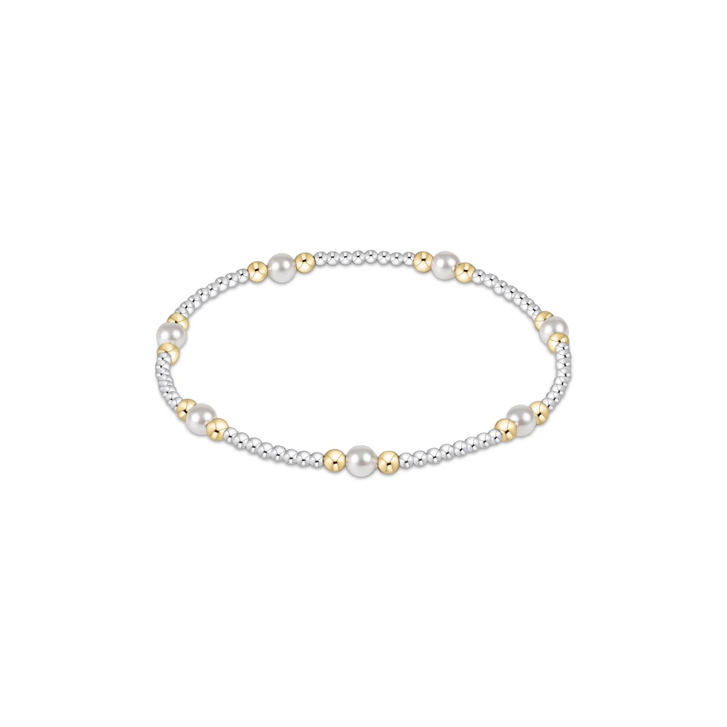 Purpose Pearl 4mm Bead Bracelet - Mixed Metal