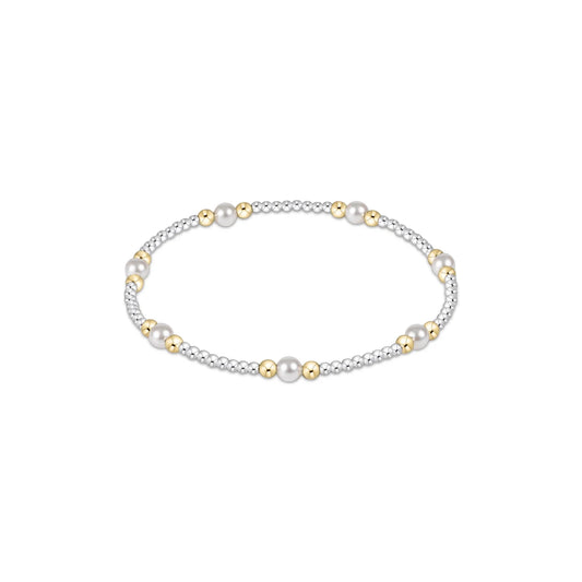 Purpose Pearl 4mm Bead Bracelet - Mixed Metal