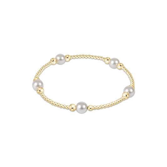 Purpose Pearl 6mm Bead Bracelet - Gold