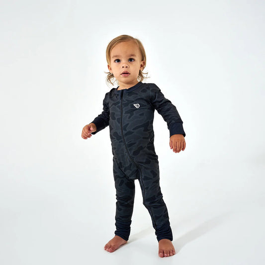 Baby Zip Up - Black Camo 3/6M