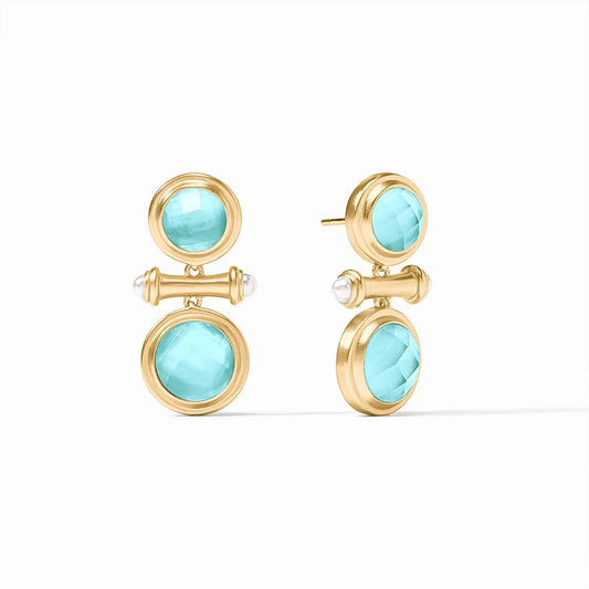 Bamboo Midi Earring Iridescent Bahamian Blue