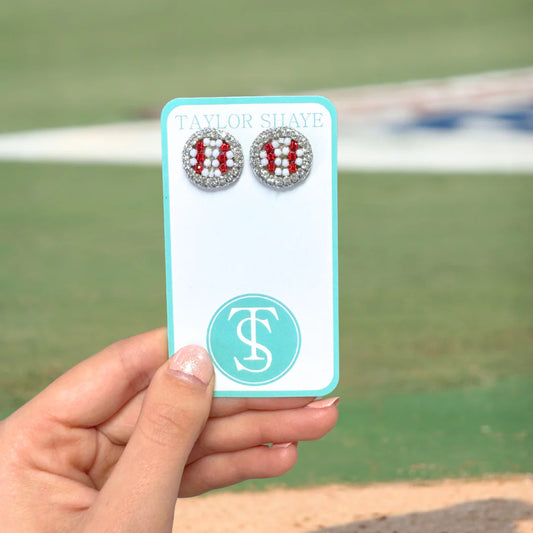 BEADED BASEBALL STUD
