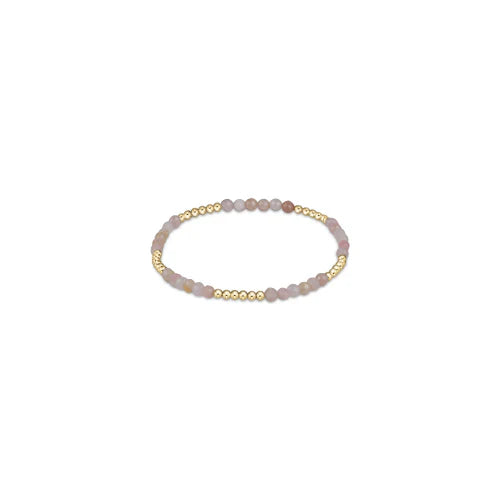 BLISSFUL PATTERN 2.5MM BEAD BRACELET - PINK OPAL