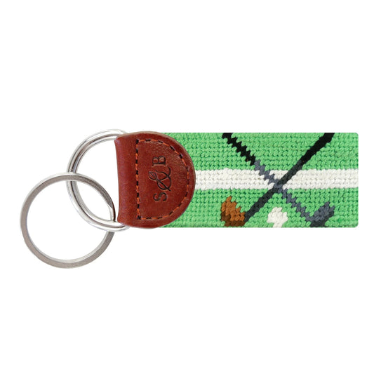 Crossed Clubs Key Fob (Mint)