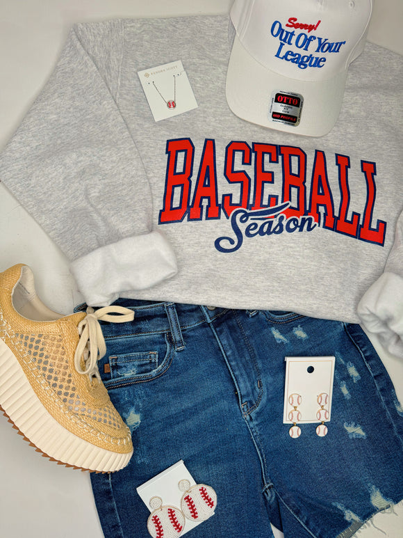 Baseball Season Crew Sweatshirt