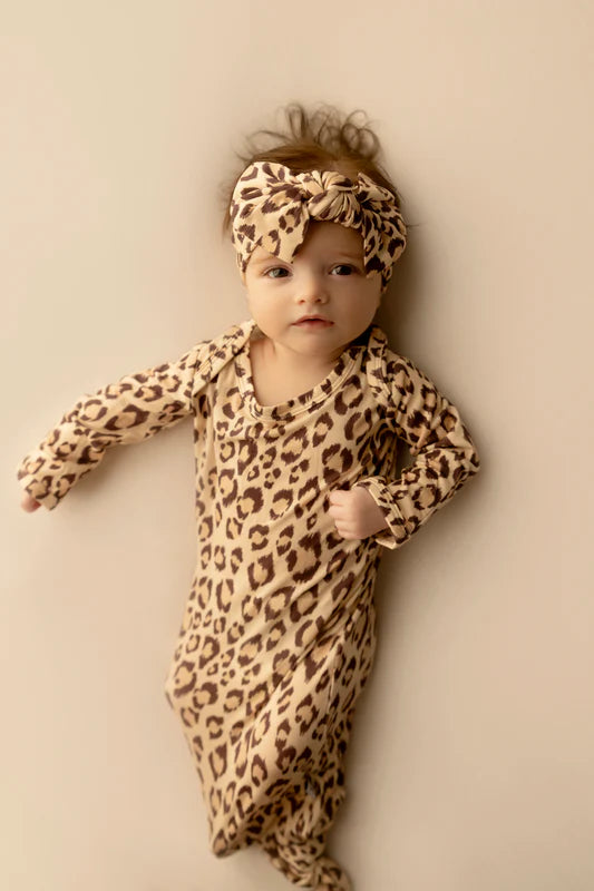 Knotted Gown - Classic Leopard