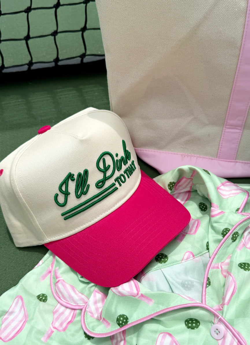 I’LL DINK TO THAT-HOT PINK VINTAGE TRUCKER HAT