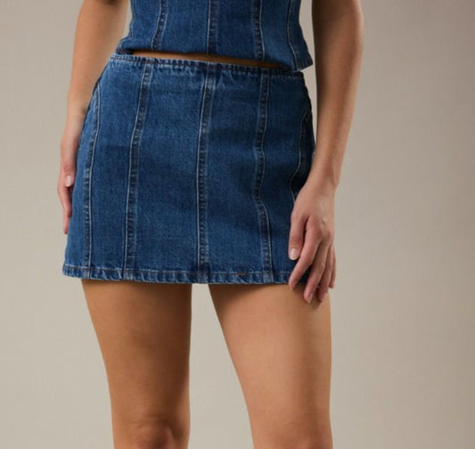 THE LOW WAIST DENIM SKIRT