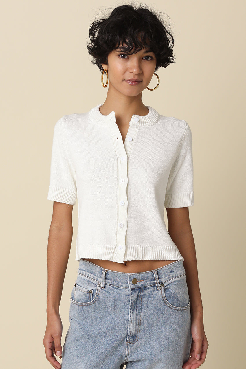 IVY SHORT SLEEVE SWEATER CARDIGAN