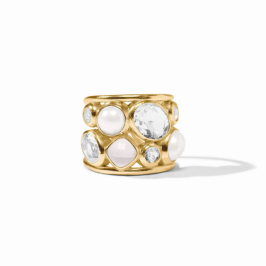 Kaleidoscope Statement Ring Iridescent Clear Crystal 8