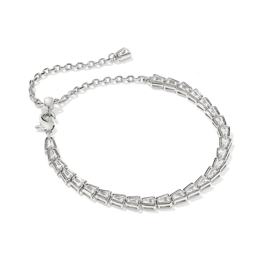 BELLA TENNIS BRACELET SILVER WHITE CZ