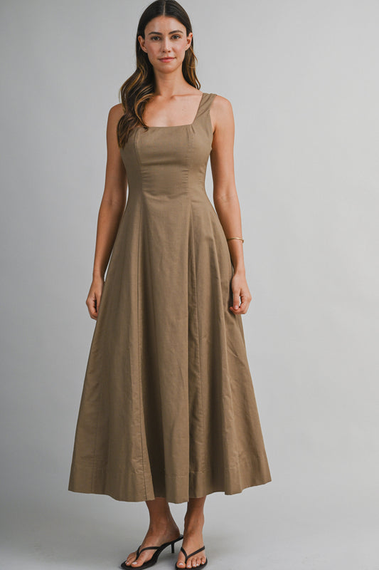 SQUARE NECK DRESS