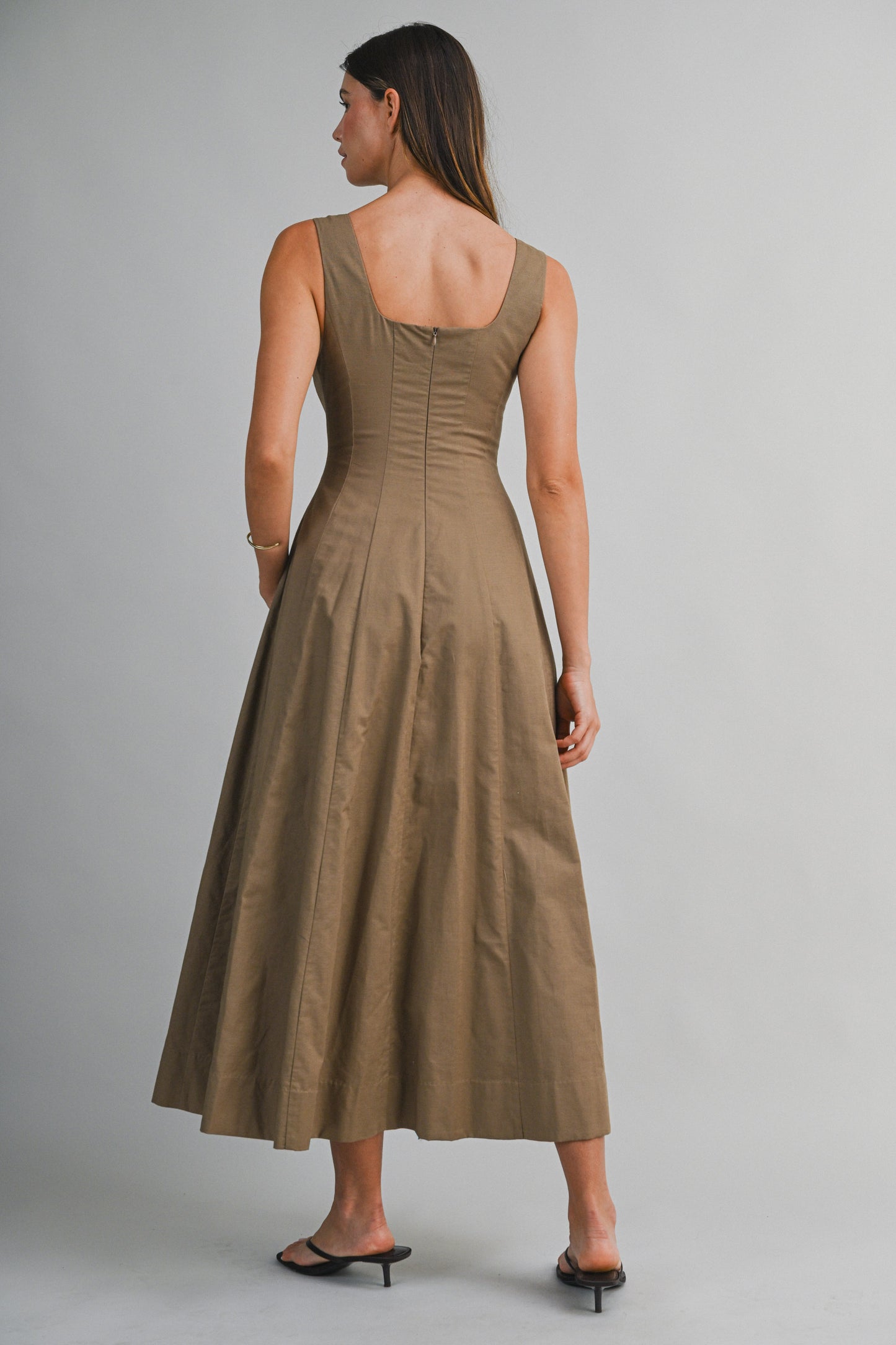 SQUARE NECK DRESS