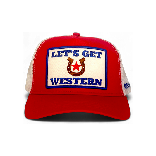 Let's Get Western Trucker - Red