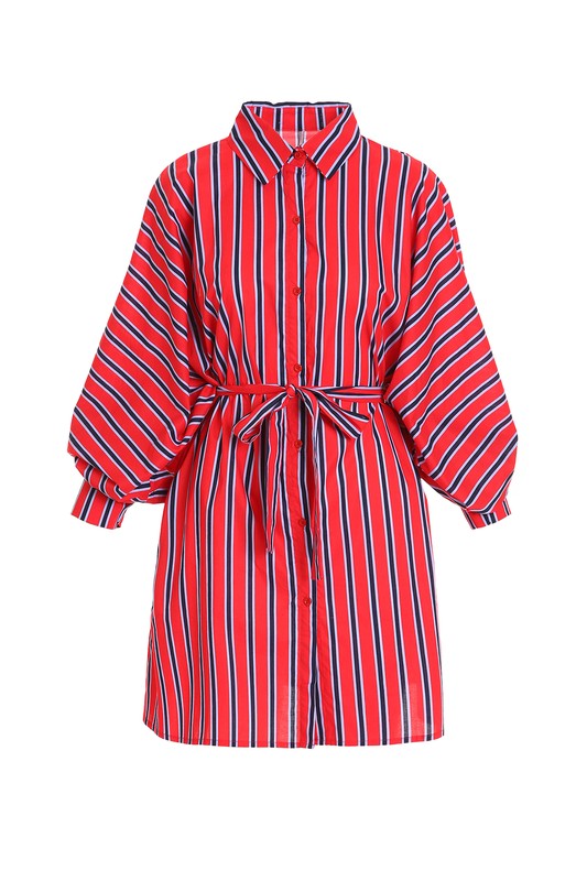 Red, White, & Blue Stripe Dress