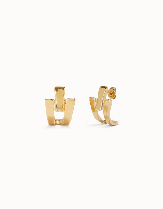 18k gold plated metal alloy earing