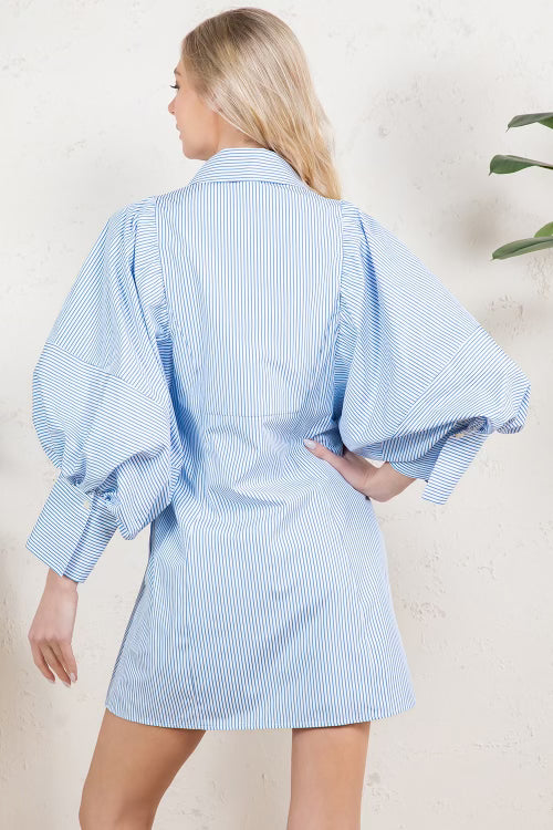 LONG SLEEVEMINI SHIRT DRESS